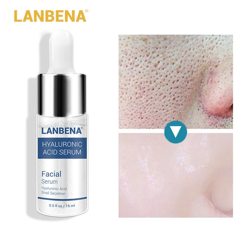 

LANBENA six Peptide Hyaluronic Acid Face Serum Acne Treatment Anti-Aging Anti-Winkle Whitening Moisturizing Shrink Pores Essence