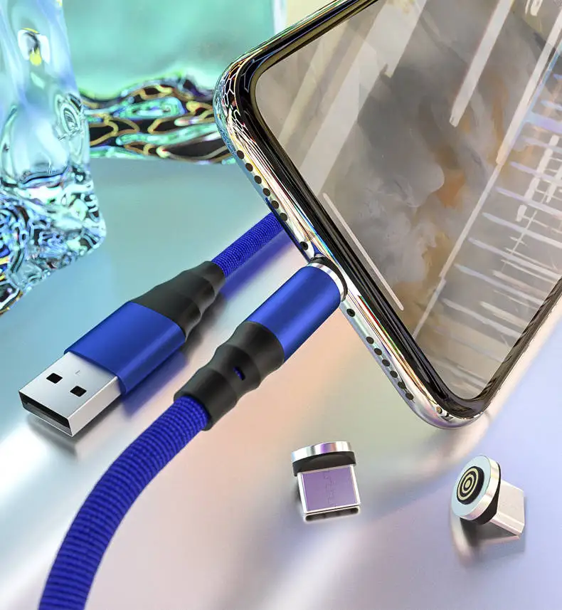 3а магнитное зарядное устройство Micro Usb кабель для iphone Usb type C адаптер быстрой зарядки Магнитный провод зарядного устройства для samsung Xiaomi шнур