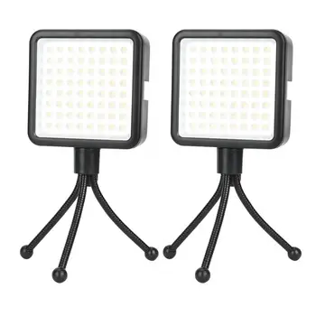 

W64 6000K Stepless Dimming LED Video Lamp Light with Desktop Tripod Head Ball LED Video Light