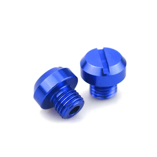 3pcs Motorcycle M10*1.25 CNC Mirrors Hole Plug Screws Caps Cover Bolts For Kawasaki Z400 Z650 Z750 Z800 Z900 Z1000 Accessories Blue
