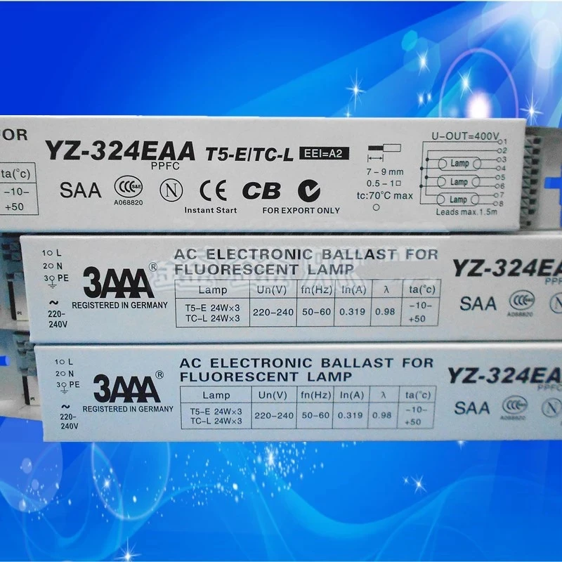 AC 220V YZ-224EAA YZ-324EAA T5-E 2*24 Вт 3*24 выпрямителя T5 электронный балласт 24W Хо флуоресцентная
