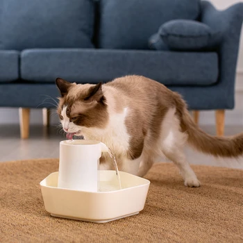 

Fountain Dog Cat Home Drinking Noise Cancelling Pet Water Dispenser Bowl Automatic Small Animals Birds Feeder Electric Plastic