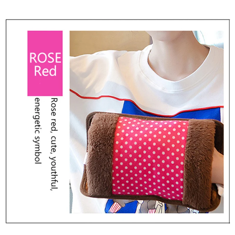 1 шт. Портативная сумка для горячей воды электрическая перезаряжаемая плюшевая