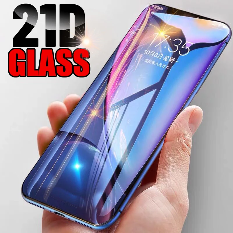 Закаленное стекло с полным покрытием 21D для Huawei P smart Z 2018 Y6 2019 Защита экрана P20 Lite P30