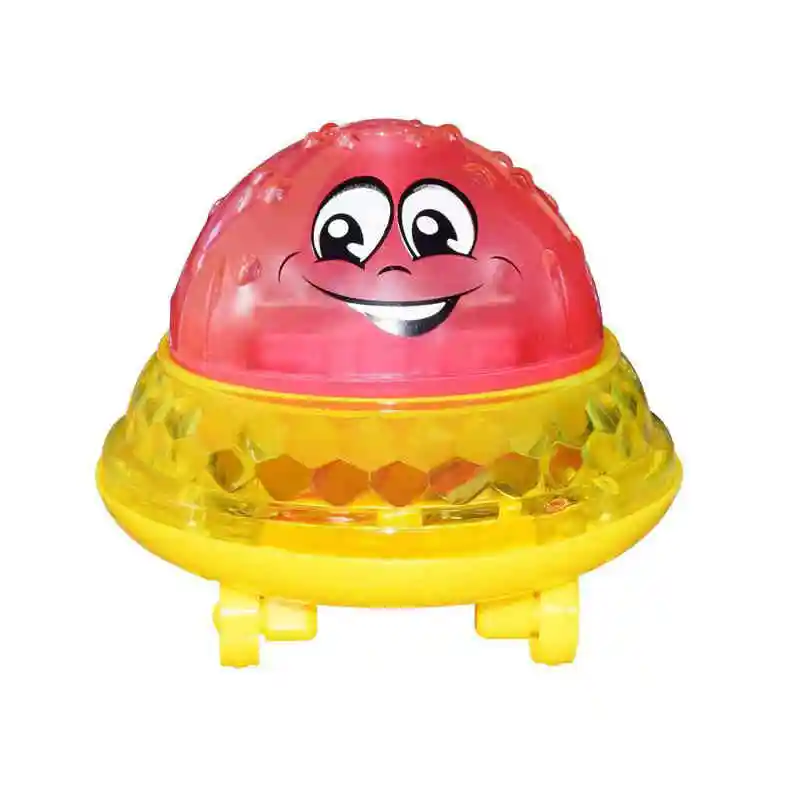 Игрушки для ванной спрей свет воды вращается с душевым бассейном детские игрушки для детей малышей плавание вечерние ванная комната светодиодные игрушки - Цвет: red ball and base