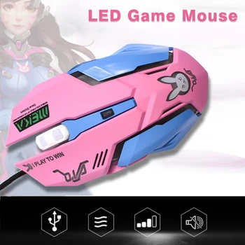

Pohiks 1pc 2400DPI Resolution 7 Buttons LED Optical USB Computer Mouse Professional Gamer Mice For for PC Laptop Games