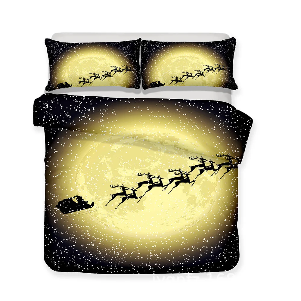 Christmas style1 Комплект постельного белья с Санта Клаусом, постельное белье, пододеяльник для взрослых и детей - Цвет: Christmas style1