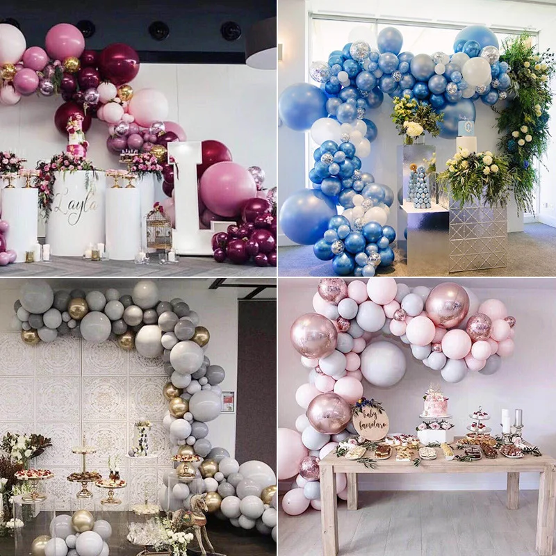 Украшение воздушного шара романтическая 3D полоска для воздушных шаров настенная Праздничная Вечеринка свадьба фон с воздушным шаром стена 1 комплект(розовое золото) стиль-4