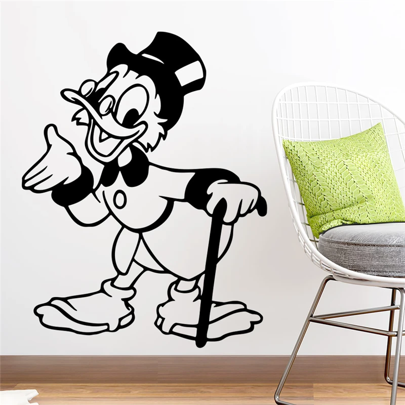 

Disney Donald Duck Wall Decals Kids Rooms Home Decor Accessories Diy Cartoon Uncle Scrooge Wall Stickers Vinyl Mural Art