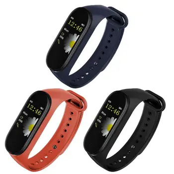 

M4W Smart Bracelet 4 Fitness Heart Rate Blood Pressure Monitor Sport Smart Band 0.96 Inch TFT Color Touch HD Screen Clear