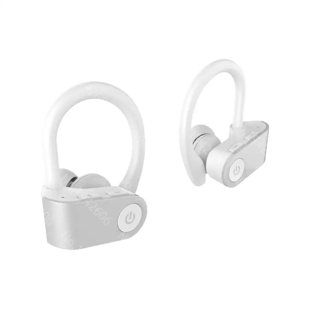 Беспроводные наушники Bluetooth, спортивные наушники для бега, Беспроводная стереогарнитура Bluetooth с микрофоном для телефона PK K98, ушной крючок, затычка для ушей - Цвет: Белый