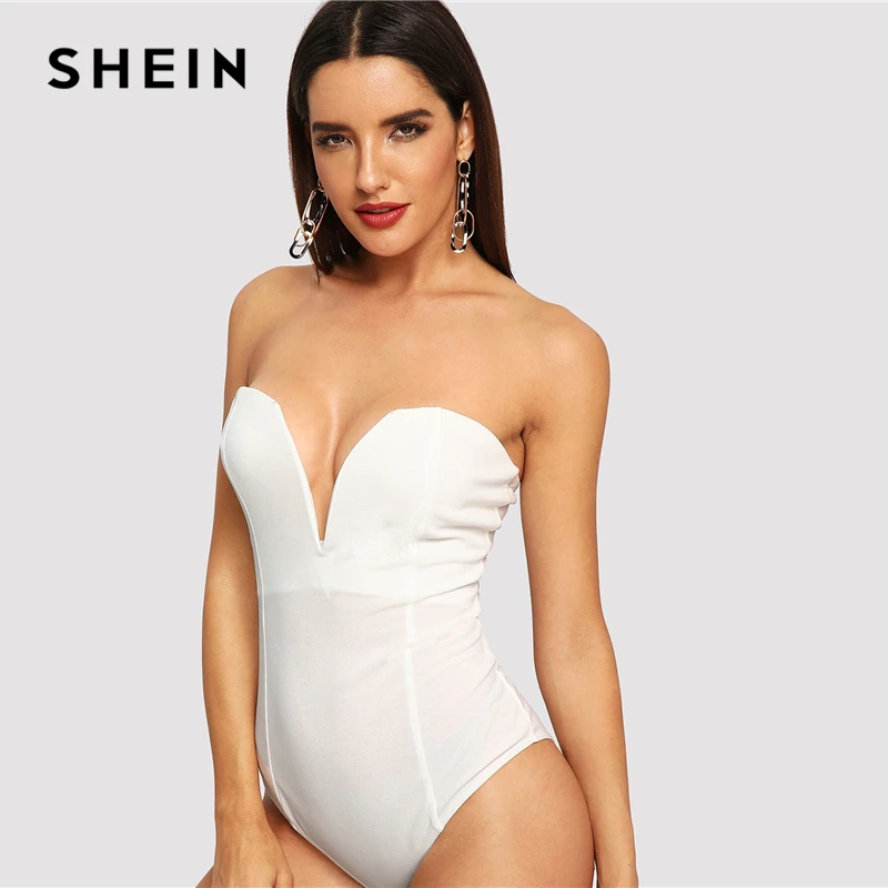 SHEIN Модное Боди 2019 Сексуальное Без Рукавов Вечернее Боди|backless romper|rompers romperssexy black