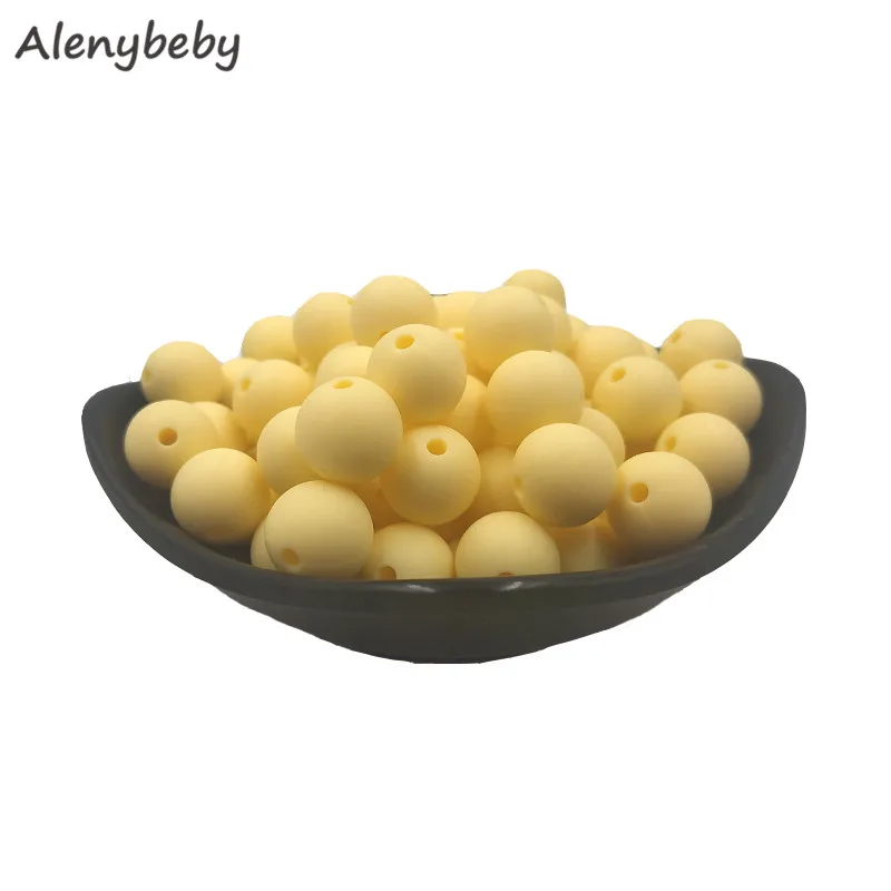 

Кулон из пищевого силикона желтого цвета, 12/15 мм