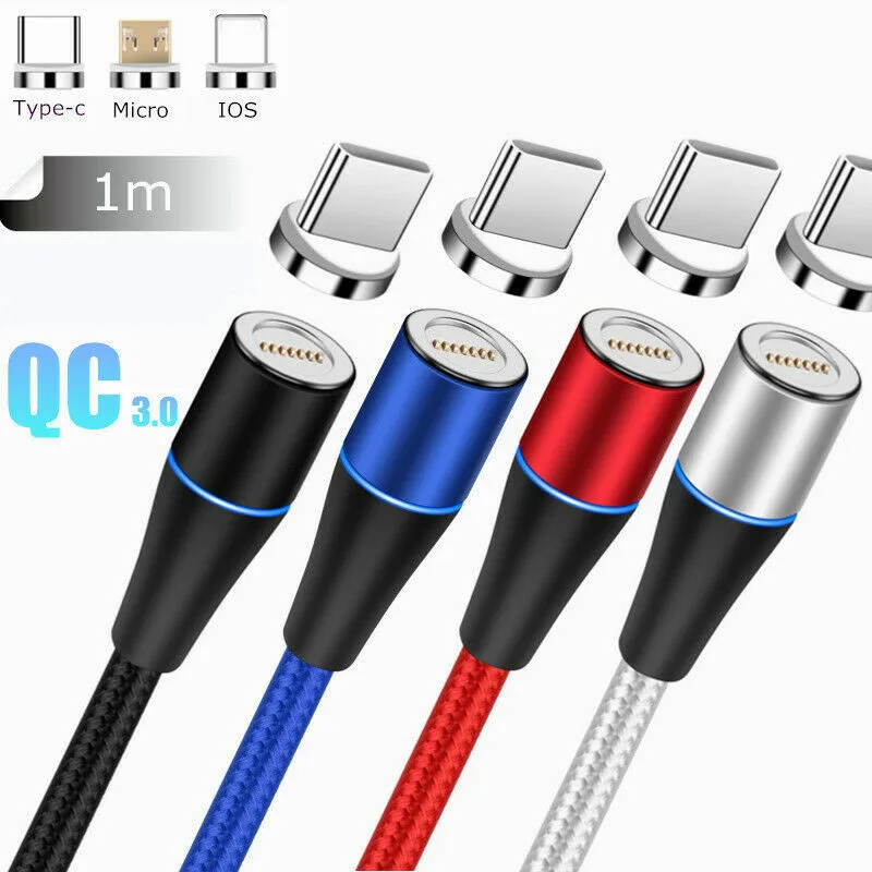 3A быстрая Магнитная Зарядка IOS/type-C/Micro USB кабель для передачи данных зарядное устройство для телефона samsung Galaxy S9/S9 Plus/S10/S10e/S10Plus