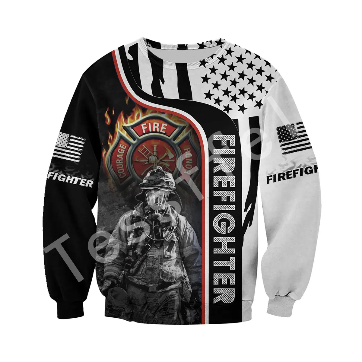  Tessffel Firefighter Firemen hero 3D Printed Hoodie/Sweatshirt/Jacket/Mens Womens HIP HOP fit color