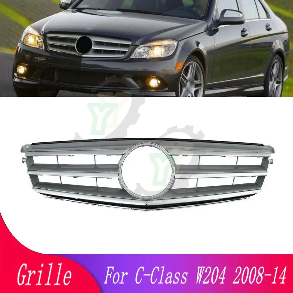 

Car front bumper grille sport racing grill for Mercedes-Benz C-Class W204 C180 C200 C300 C350 2008 2009 2010 2011 2012 2013 2014
