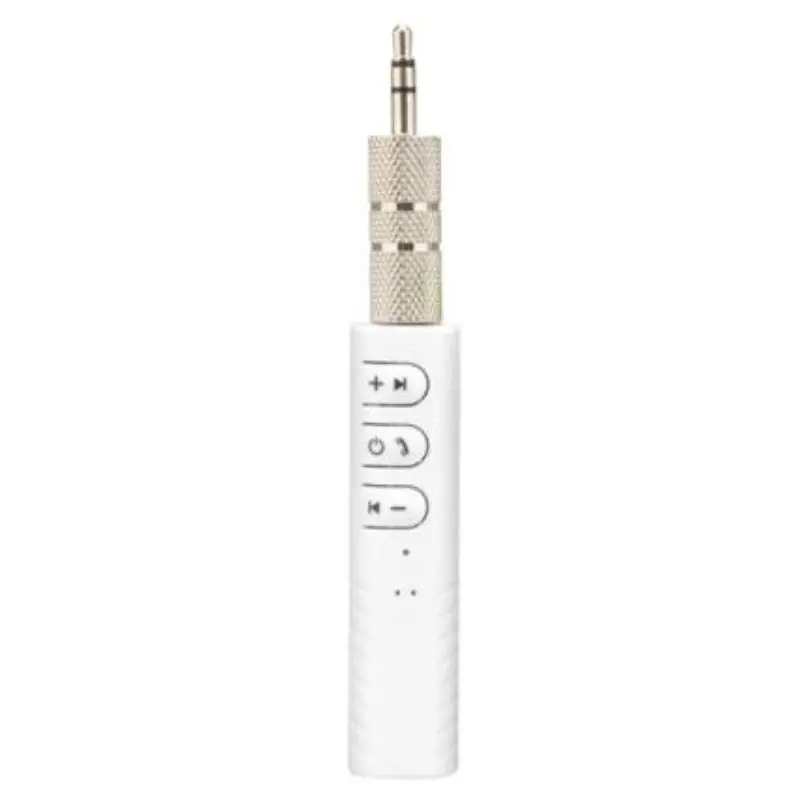 1 шт. Мини 3,5 мм разъем Bluetooth автомобильный комплект Handsfree Музыка Аудио приемник адаптер автомобильный Bluetooth AUX - Название цвета: Белый