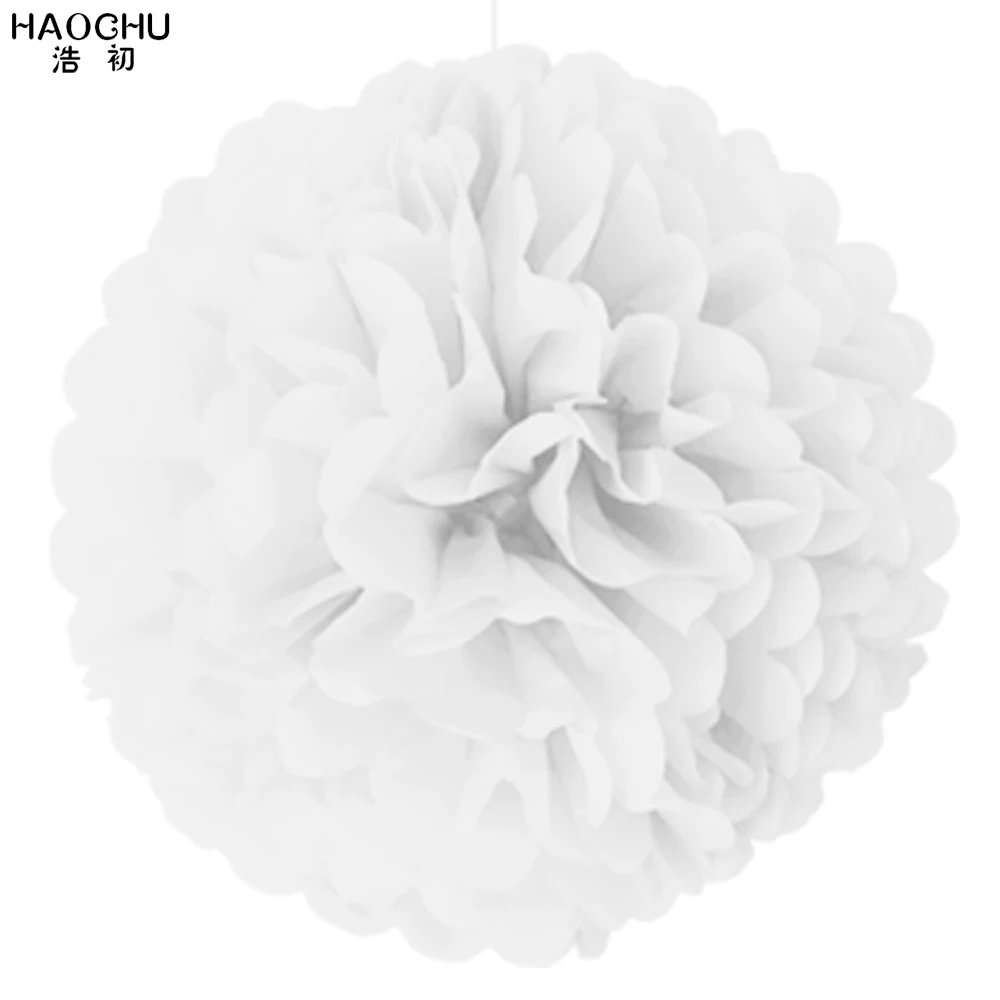 White 10 шт./лот 15-30 см, китайская бумага Pom Poms декоративная бумага ручной работы цветок шар для дома сад Свадьба День рождения украшение - Цвет: White
