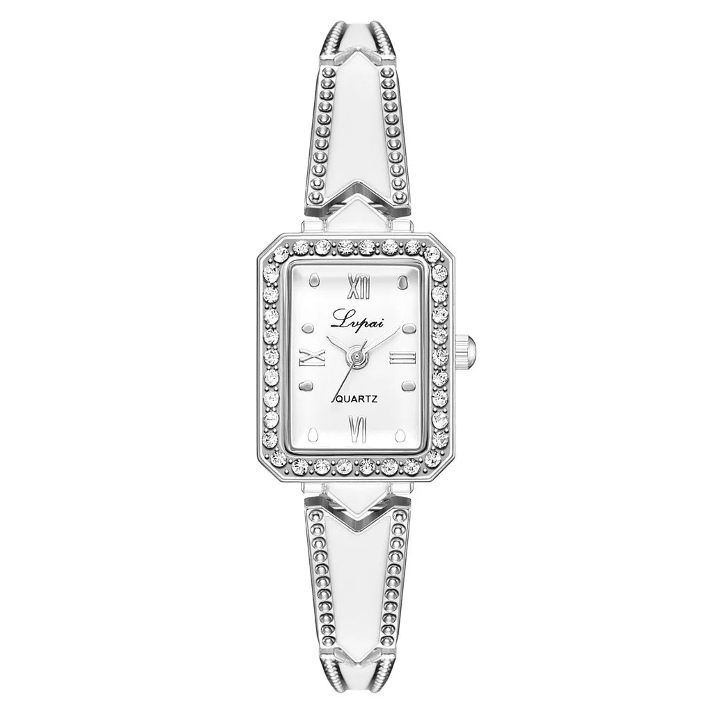 

Casual Ladies Watch Elegant Rectangle Alloy Dial Women Wristwatch Exquisite Female Bracelet Watch Analog Quartz Watch relogio