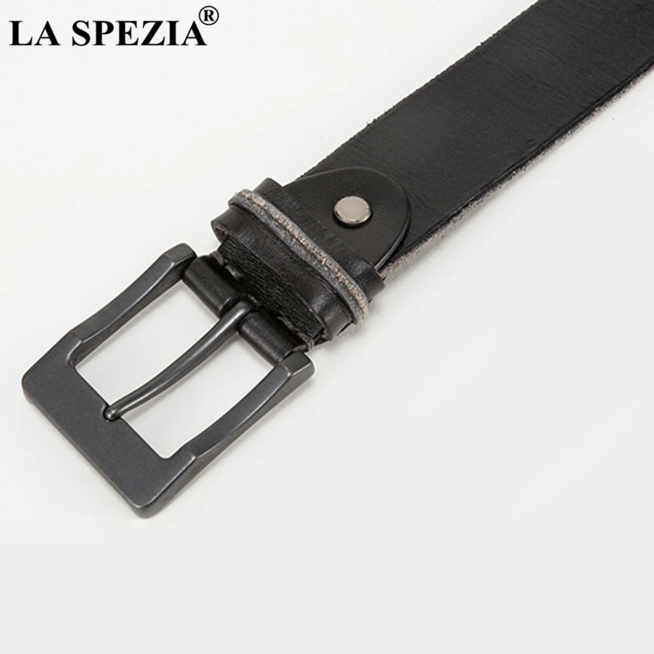 LA SPEZIA, пряжка, кожаный ремень, мужской, винтажный, черный, квадратный, ремни, мужской, Италия, натуральная кожа, Воловья кожа, классический ремень для брюк
