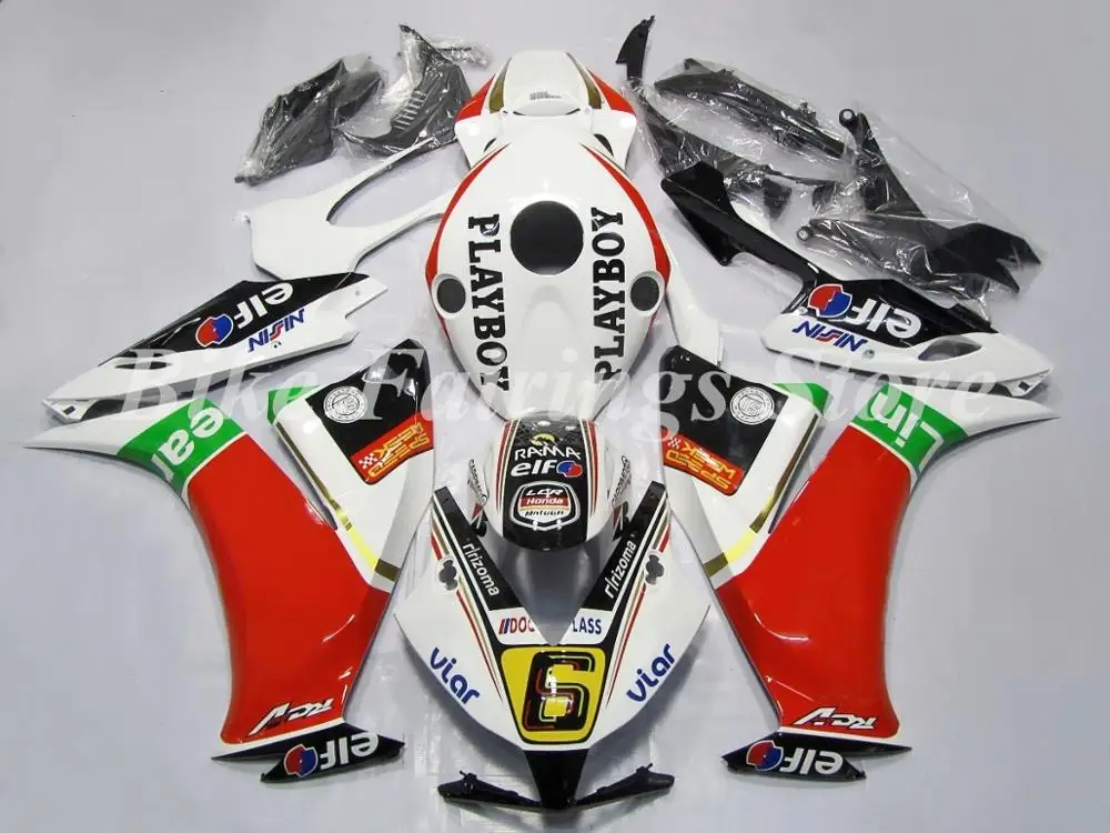 Литьевая Форма ABS мотоцикл обтекатели комплект Подходит для HONDA CBR1000RR 2013 Кузов Набор на заказ Красный Белый Зеленый - Цвет: Red White elF