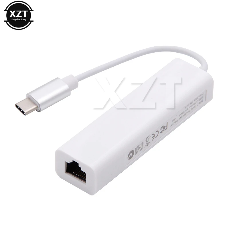 Высокая Скорость usb-хаб Тип C Ethernet адаптер 3 Порты usb-хаб RJ45 10/100 Мбит сетевой карты адаптер USB-C для Macbook