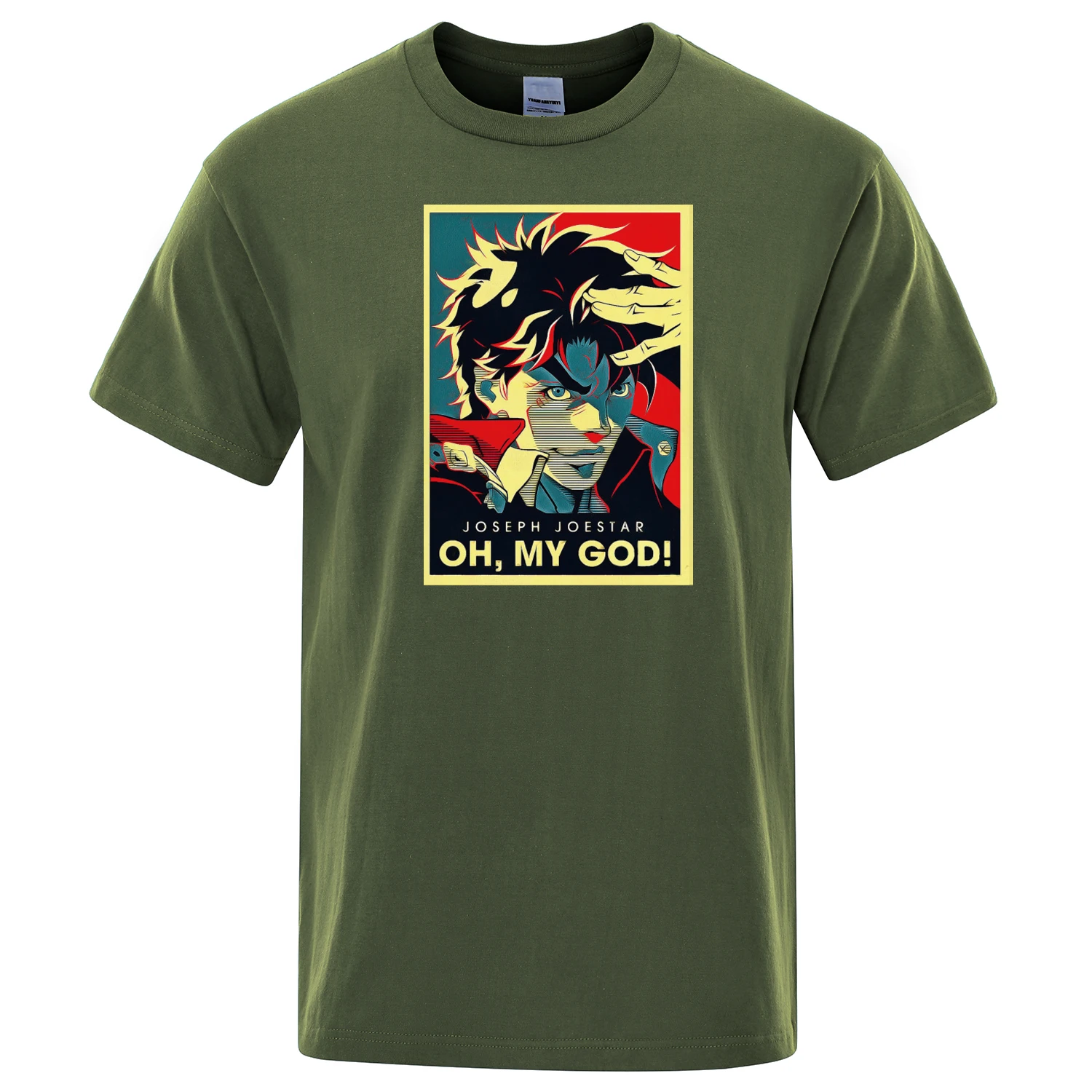 Joestar Joseph OH MY GOD/мужская футболка с надписью Jojo Необычные Приключения винтажные футболки мужские летние хлопковые уличные мужские футболки