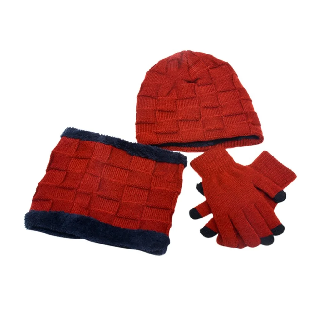 Зимние аксессуары; детская зимняя шапка; перчатки на лямках; костюм из трех предметов; бархатные теплые комплекты с капюшоном; gorro bufanda guantes;#2N26