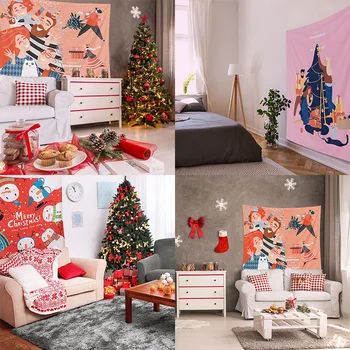 

Tapestry Wall Hanging Christmas Decoration Background Wall Cloth Hanger Cloth Living Room Bedroom Window Tapestry