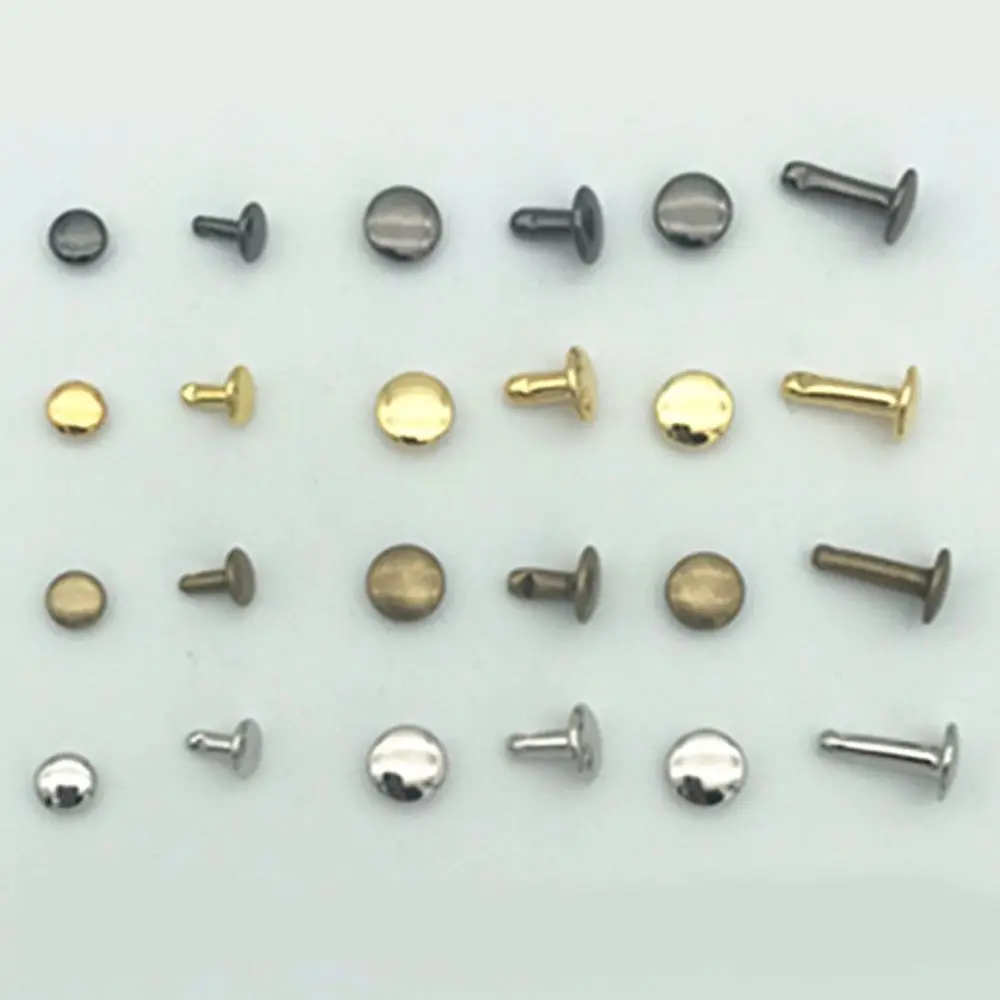 100 компл./лот заклепки для одежды двусторонние круглые шипы обуви ремня сумки в