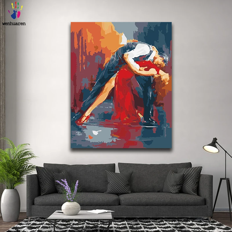 Краска по номерам художественная живопись Танцующая Мужская и Женская гостиная