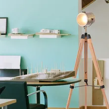 Креативный вертикальный скандинавский гостиной простой светодиодный Американский современный штатив модный Кабинет из цельного дерева торшер