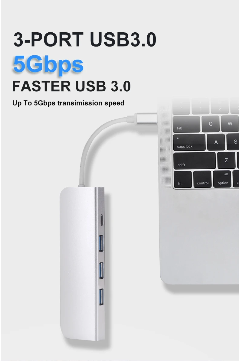 OFCCOM USB C док-станция для ноутбука 3 порта USB3.0 HDMI PD Fealushon для MacBook samsung Galaxy huawei lenovo type C док-станция usb-хаб