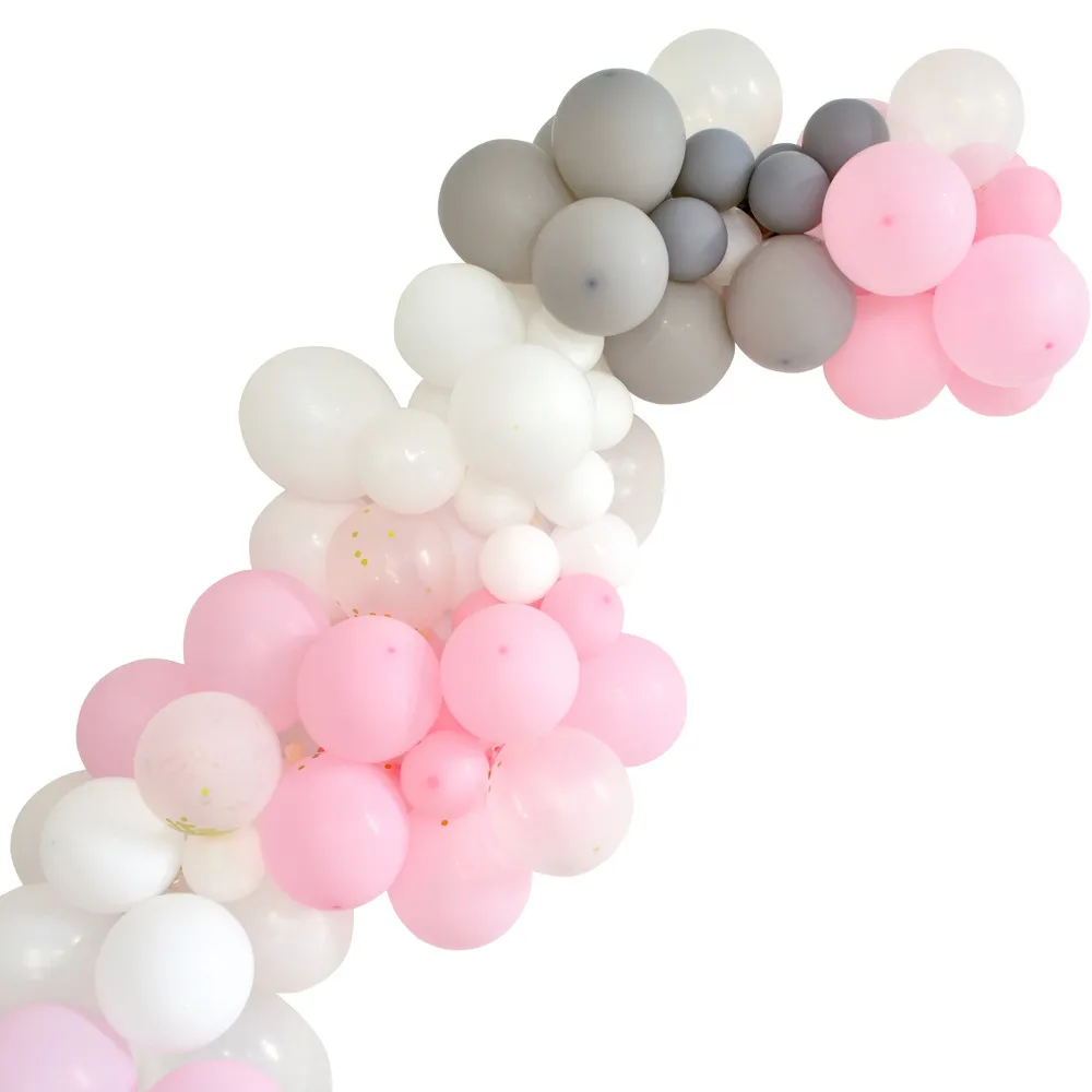 Balloon Garland Arch Kit Pink White Gray Air balloons For children Baby Shower Weeding Birthday Bachelorette Party Decoration