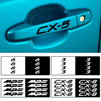 

Car 4pcs Vinyl Door Handle Decals Wiper Mirror Trim Stickers For Mazda Axela 2 3 MS 6 CX8 CX3 CX5 demio Atenza Accessories