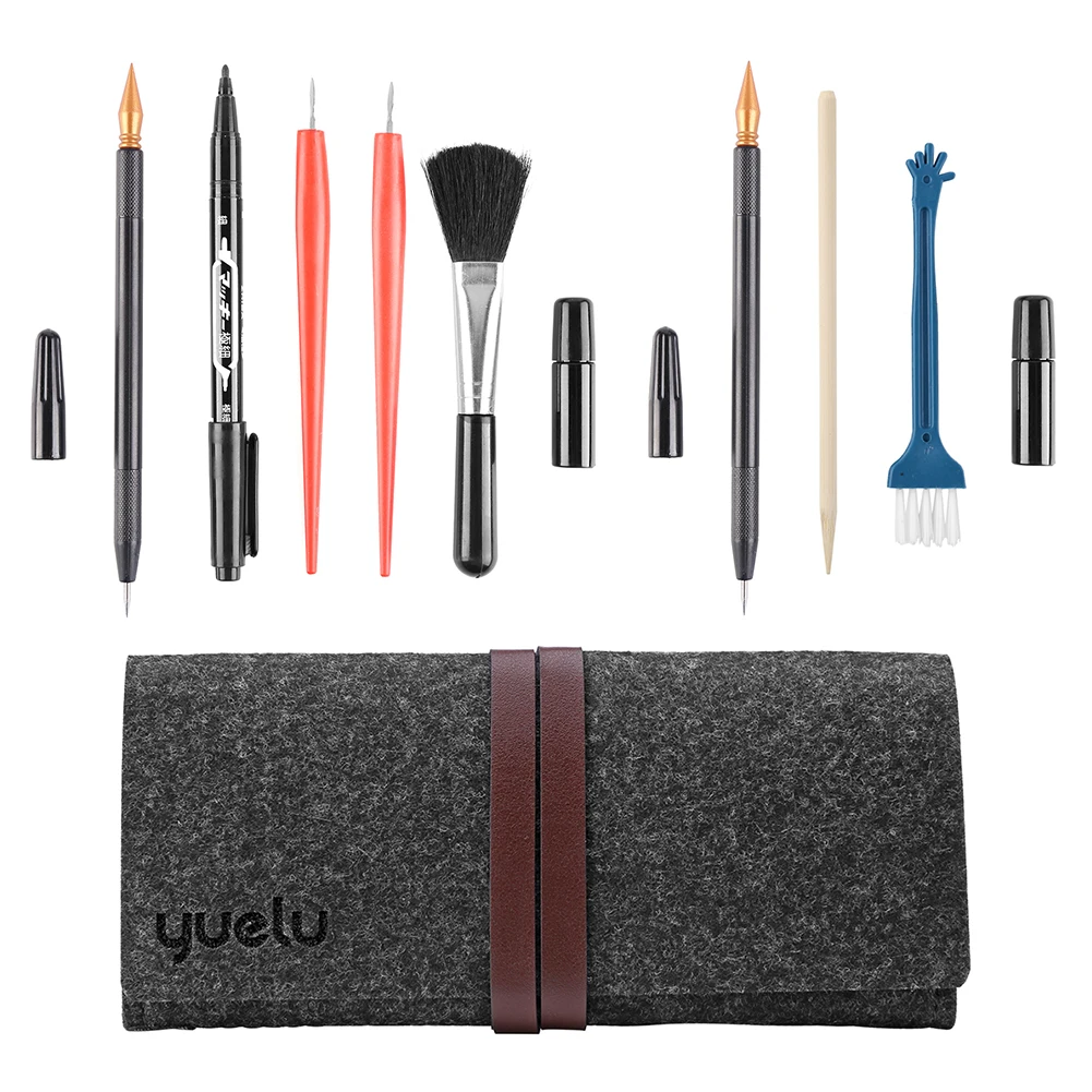 Scratch-Tool-Set Brush Scraper Bamboo-Sticks Pen-Repair Painting-Scratch Kids Children