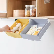 

Punch-free Condiment Jar Storage Case Hanging Storage Drawers Partition Hanging Basket Embedded Storage Box Kitchen Accessories