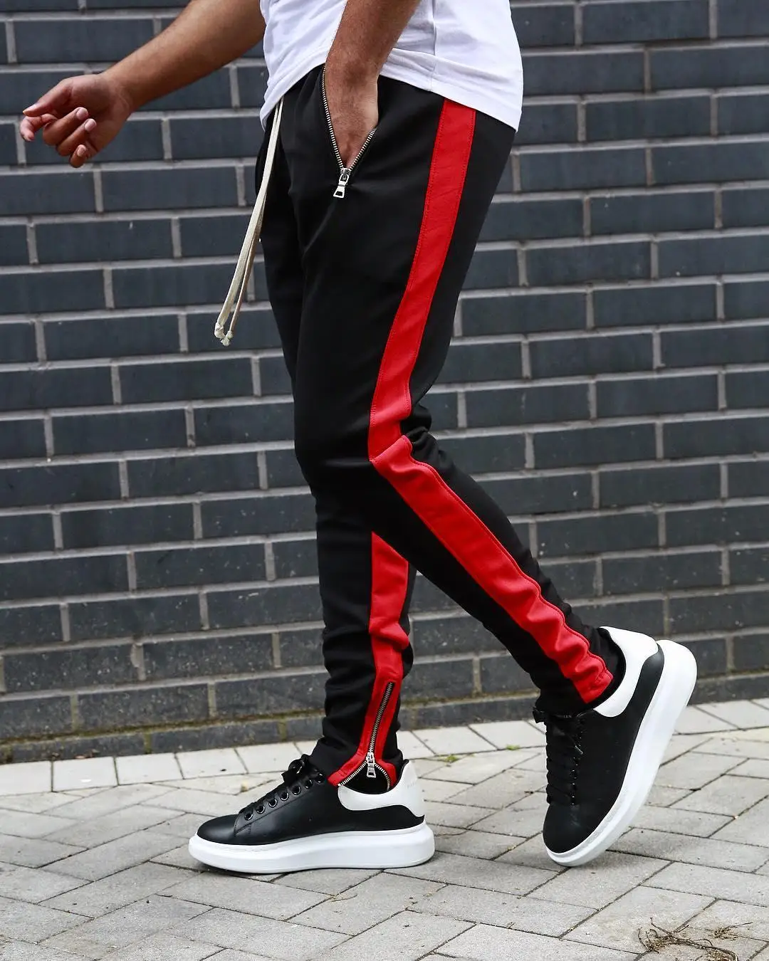 Spring and Autumn Men's Casual Pants Fitness Men's Sportswear Track and Field Pants Tight Sportswear Solid Color Jogging Pants jersey harem pants