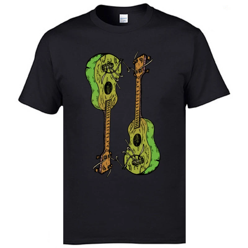 Модные футболки Broken Ukuleles с электронной гитарой и музыкой Новое поступление 2019