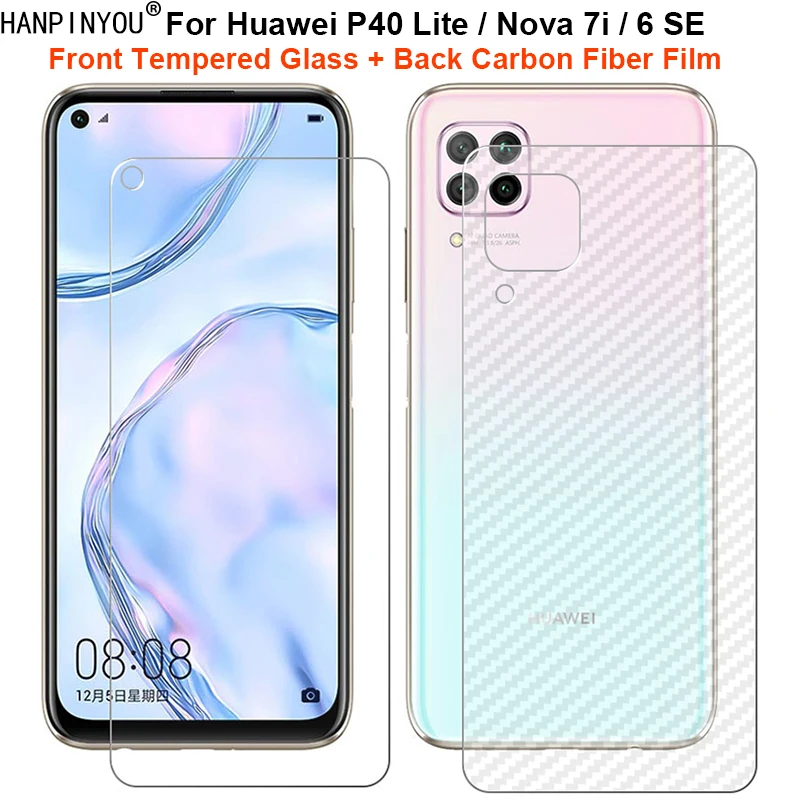Для Huawei P40 Lite / Nova 7i 6 SE 4 дюйма 1 комплект = мягкая задняя пленка из углеродного