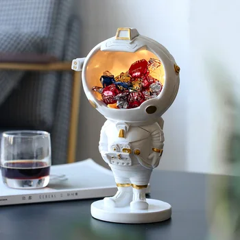 

Creative Astronaut Character Model Resin Candy Jar Storage Box Nordic Style Modern Home Decor Living Room Bedroom Decor Gift