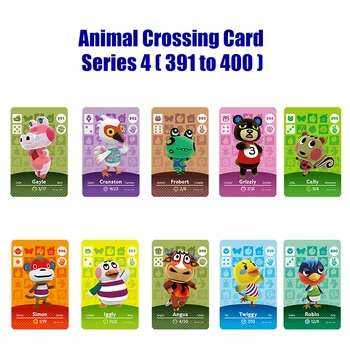 

Series 4 (391 to 400) Amiibo Animal Crossing Card Work for NS Games Amibo Switch Rosie Welcome Stickers New Horizons NFC