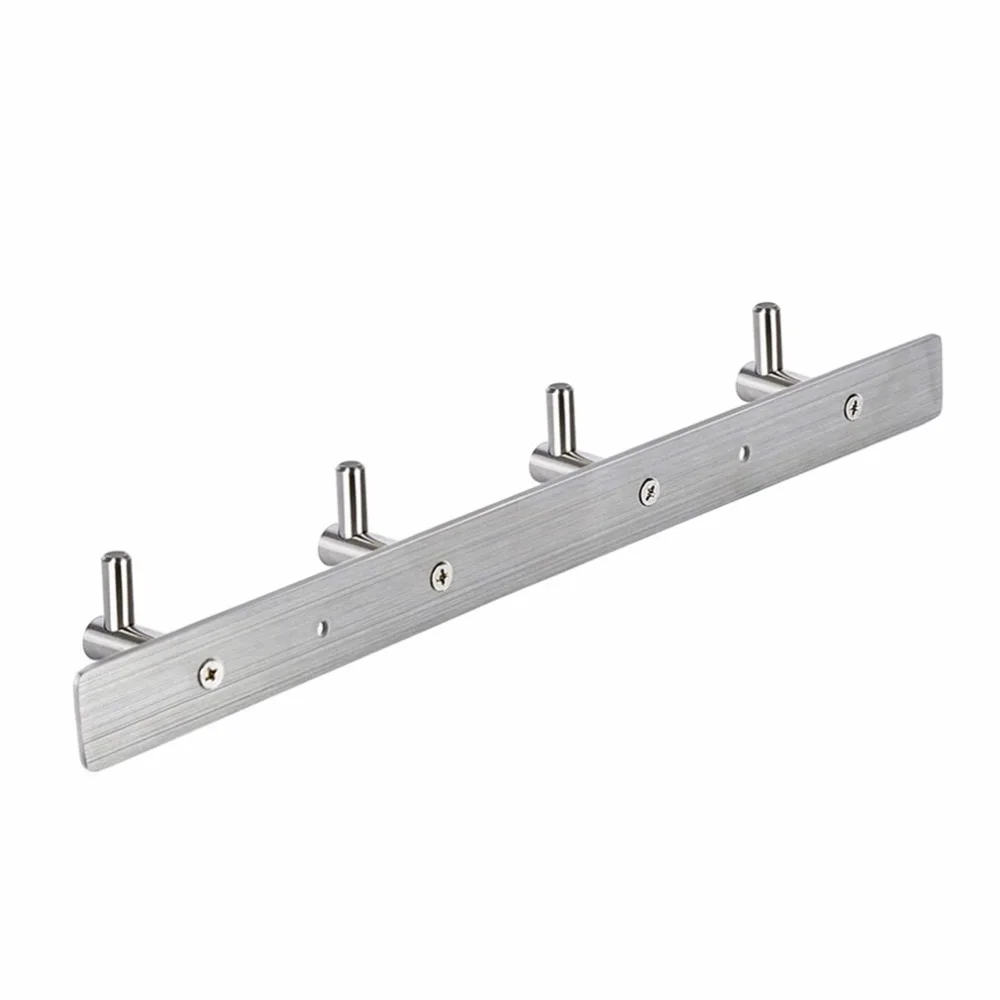 Fashion Useful Sturdy Wall Hanger 304 Solid Stainless Unscrewable Hooks Coat Hat Clothes Robe Holder Hook Rack