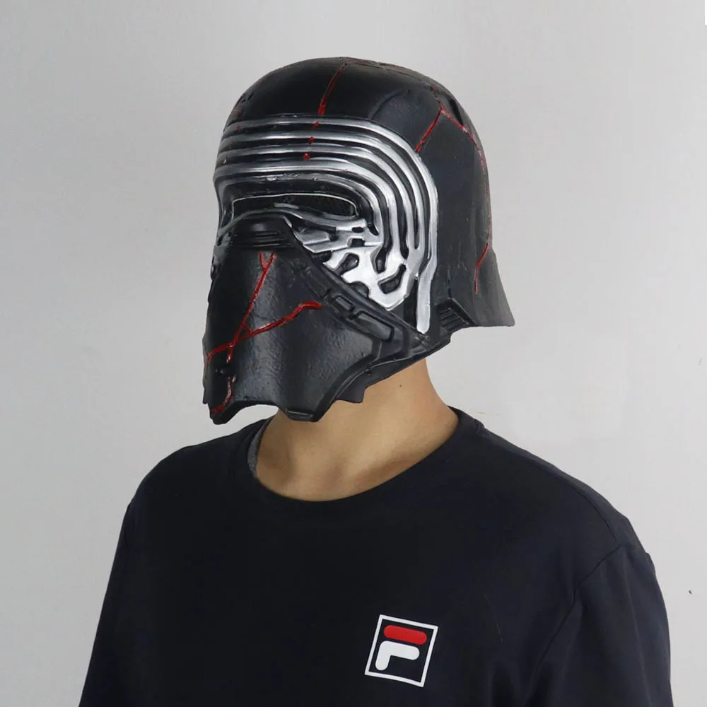 Звездные войны The Rise of Skywalker Kylo Ren латексная маска Хэллоуин Косплей Костюм крутой ПВХ шлем для взрослых