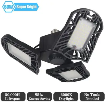

60W Led Garbage Lamp E27 LED High Bay Light 6000Lm High Intensity Deformable Lamp For Parking Industrial Warehouse