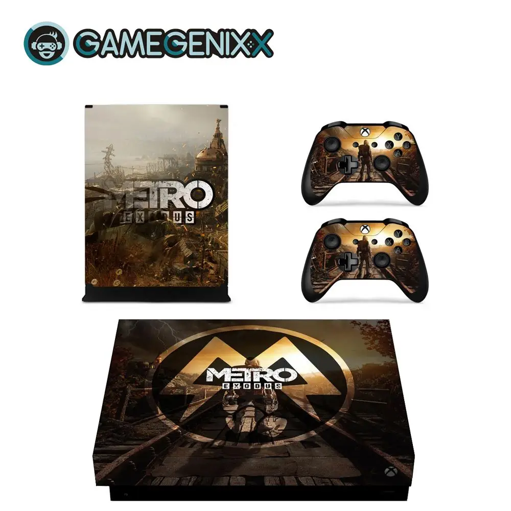 GAMEGENIXX Skin Sticker Protective Decal Cover for Xbox One X Console and 2 Controllers- Metro - Цвет: Metro
