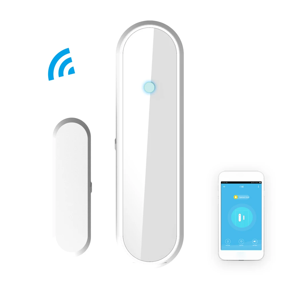 Дверной датчик 2,4G wifi беспроводной умный белый дверной оконный датчик детектор Tuya SmartHome для дома безопасный