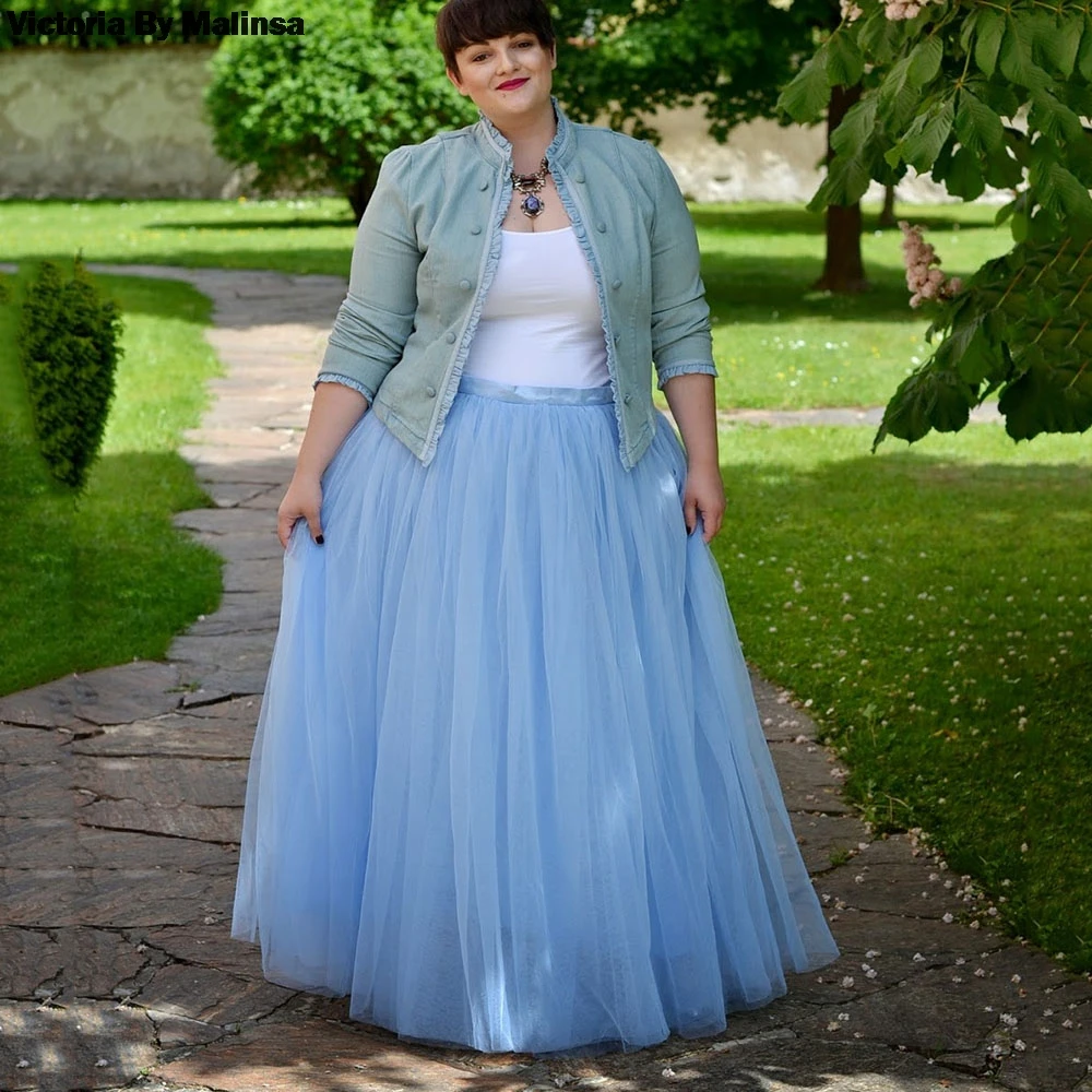 Изящная длинная фатиновая юбка на заказ Лучшие румяна секретного мягкого