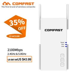 Comfast – routeur double bande wi fi AC2100 Gigabit, 5Ghz, 2100 mb/s, répéteur avec 4 antennes à Gain élevé 