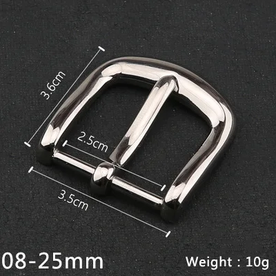 08-25mm Meetee 1 шт. Высококачественная пряжка для ремня из чистого титанового сплава, Антиаллергенная Пряжка, зажим для головы для украшения джинсов, кожевенные изделия, аксессуары - Цвет: 08-25mm